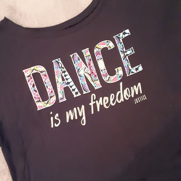 Size 16 girls Dance is my freedom active wear top - Picture 4 of 9